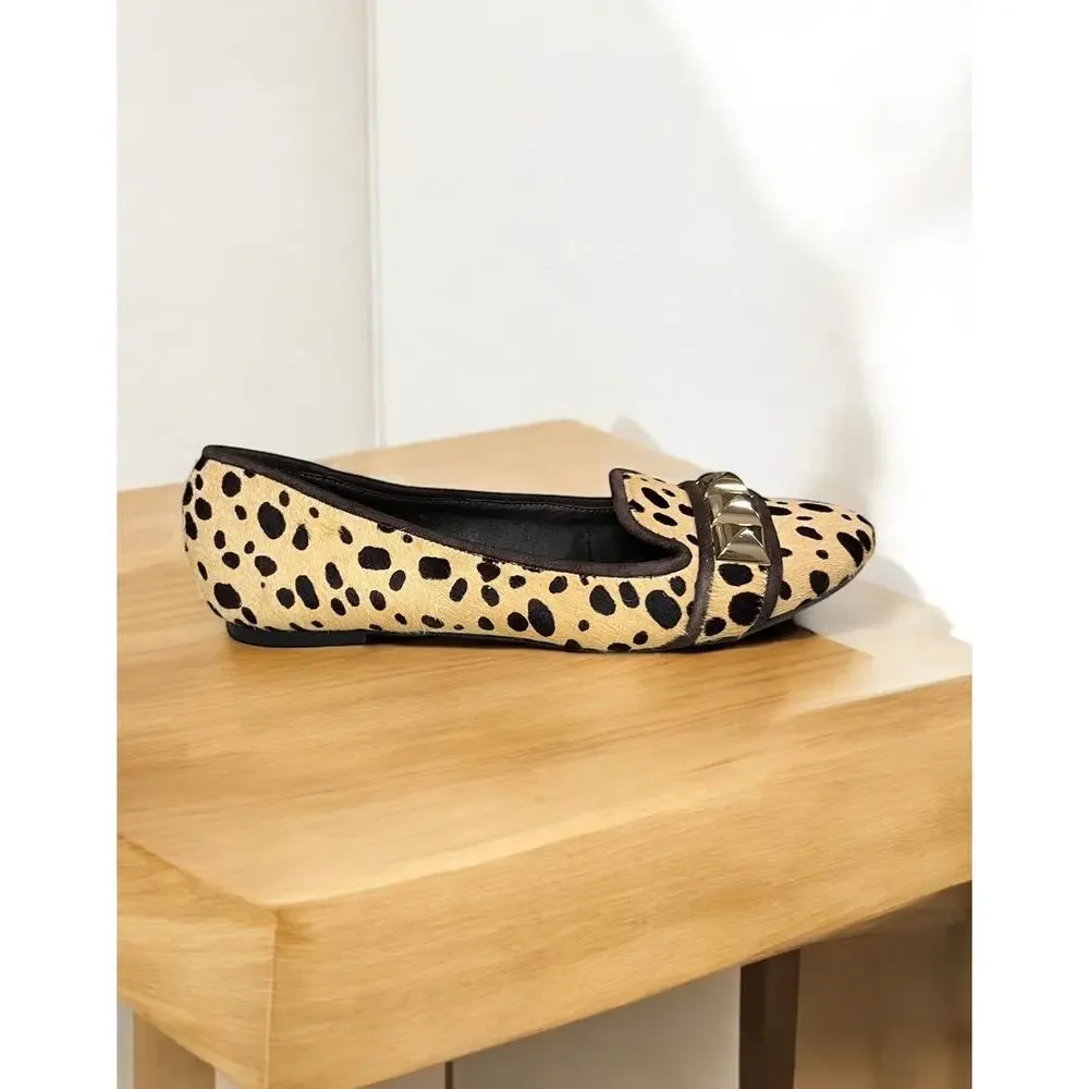 Tory Burch Asher Pony Hair Leopard Ballet Flat Size 7M